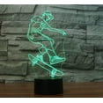 thumbnail image 5 of YSTIAN 3D Skater Boy Remote Control 16 Color Night Lights Illusion Acrylic LED Table Bedside Lamp Children Bedroom Desk Decor Birthday Gifts Toy for Kids, 5 of 8