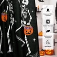 thumbnail image 6 of FRAMICS Halloween Skull Shower Curtain Sets with Rugs, 16-Piece Funny Skeleton Pumpkin Bathroom Sets with Hooks, Waterproof Fabric 72" x 72", 6 of 10