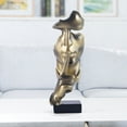 thumbnail image 2 of Guardoinrt Unique Style Silence Is Figure Abstract Art Statue For Home Accents Add Charm black, 2 of 6