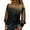 Black, variant on Womens Pullover Long Sleeve Mesh Splicing Rounder Neck Tops