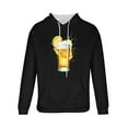 thumbnail image 4 of Riecok Hoodies for Men Drawstring Beer Printed Long Sleeve Tops with Pocket Versatile Sweat Shirts Black 3XL, 4 of 5