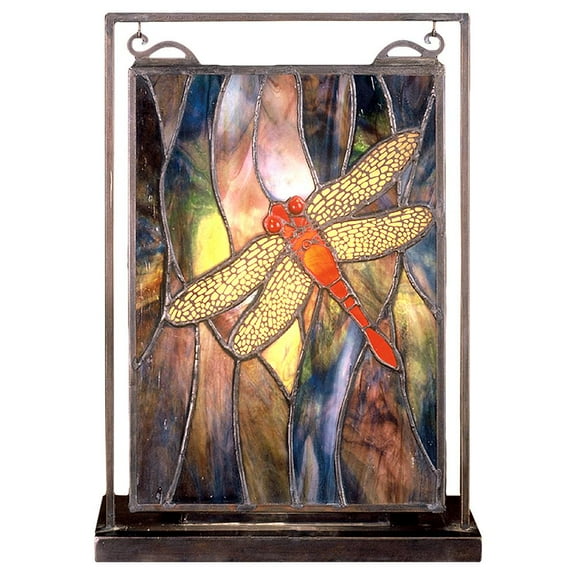Meyda Tiffany 56831 Vintage Stained Glass / Tiffany Specialty Lamp From The Prairie