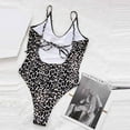 thumbnail image 5 of Aloohaidyvio No Boundaries Swimsuits Plus Size,Womens Sexy High Breast Contrast Printed Bikini Set One-Piece Swimsuit Sets, 5 of 6