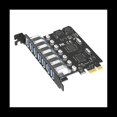 thumbnail image 3 of PCIE to USB3.0 Adapter Card 7 Port USB 3.0 PCI-E Desktop Computer Expansion Card Free External Power Supply Power Supply,1 x expansion card, 3 of 8