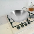 thumbnail image 5 of Stainless Steel Wok Pan Flat Bottom Hot Pot Non-stick Frying Pan 32CM, 5 of 5