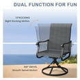thumbnail image 2 of Vicllax 5-Piece Outdoor Patio Dining Set Metal Swivel Chairs & Round Steel Table with Umbrella Hole, 2 of 10