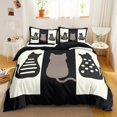 thumbnail image 2 of Cat Duvet Cover Set Digital Different Color Cartoon Cute Cat Bedding Set Bedclothes Double Queen King Size Polyester Qulit Cover, 2 of 7