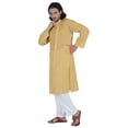 thumbnail image 4 of Atasi Designer Solid Kurta For Menâ€™s Mandarin Collar Cotton Ethnic Long Wear, 4 of 7