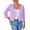 Purple, variant on Women's Thin Shrugs 3/4 Sleeve Lightweight Cropped Tops Open Front Cardigan for Dress Spring and Summer New Women's Solid Color Short Suit Jacket Trendy Women's Cardigan Top Black S