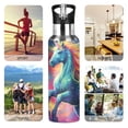 thumbnail image 4 of Unicorn Water Bottles Insulated Thermos Kids Stainless Steel Bottle with Straw Lid Flask Leakproof for Sports Gym 20 oz, 4 of 7