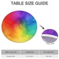 thumbnail image 6 of Rainbow Tie Dye Ink Pattern Round Fitted Tablecloth with Elastic Edge,Dining Table Cover Waterproof,Outdoor Round Tablecloth for Camping,Dining,Indoor and Outdoor, 6 of 7
