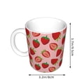 thumbnail image 2 of Yiaed Strawberries Print Ceramics Coffee,Large Handle Design,Extra Large Tea and Coffee Cup for Office and Home Mugs, 2 of 6