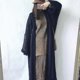 thumbnail image 1 of Women's Cardigan Pullover Sweater Jumper Crochet Waffle Knit Hollow Out Solid Color Crew Neck Casual Daily Drop Shoulder Fall Winter Green Black One-s, 1 of 1