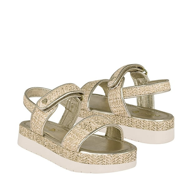 SANDALIAS NIÑA BAMBINO BM431-A5 TEXTIL ORO 18-21