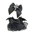 thumbnail image 2 of Adorable Handmade Crochet Doll Clothing Set, Gothic-Style Headdress With Large Bow And Lace-Trimmed Skirt, Perfect For 17Cm And 5.91-6.7 Inch Dolls, Ideal For Collectors And, 2 of 4