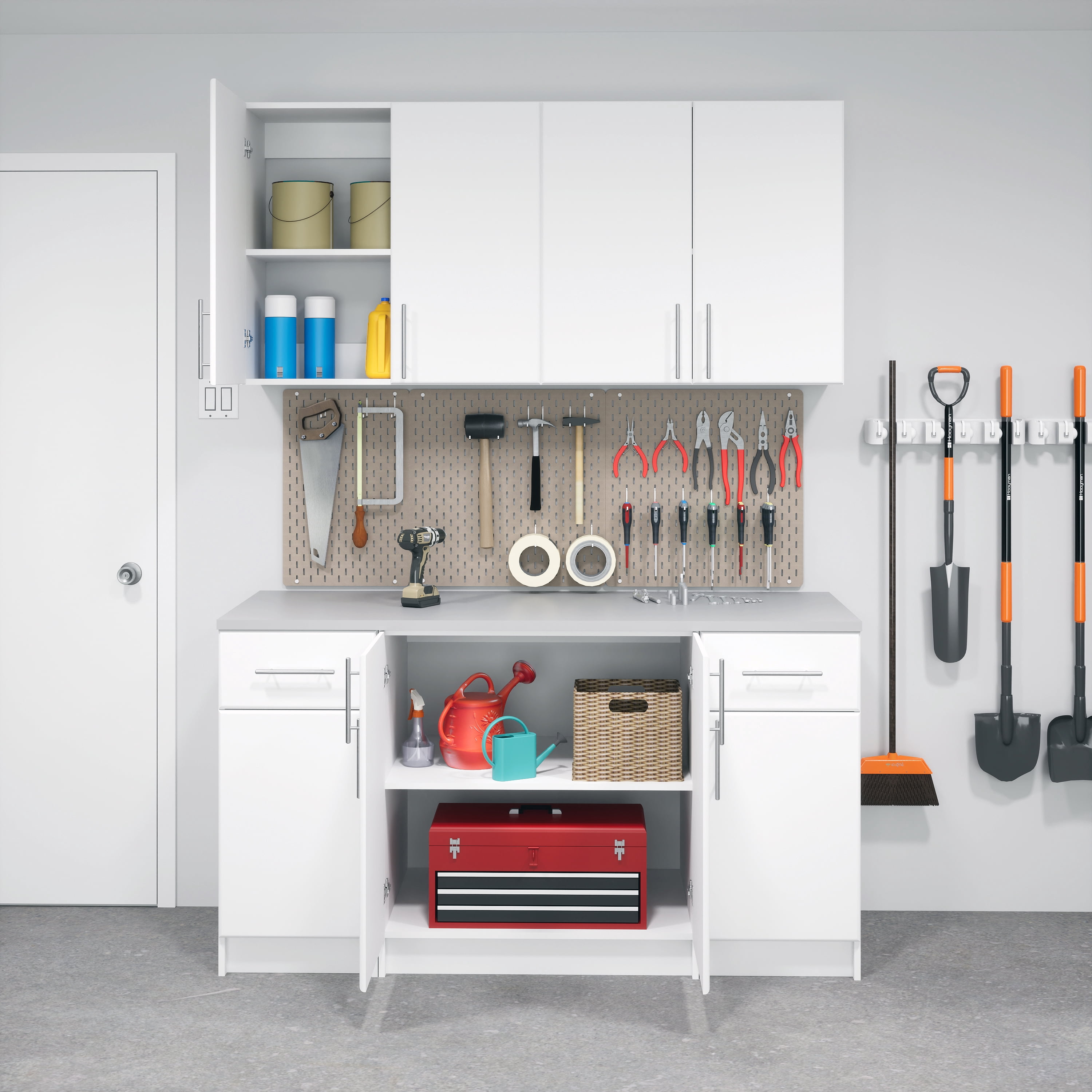 Prepac Elite 16" Storage Cabinet, White Storage Cabinet, Base Cabinet, Bathroom Cabinet with 1 Drawer and Adjustable Shelf 24" D x 16" W x 36" H, WED-1636