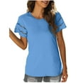 thumbnail image 1 of Birdeem T-Shirt Mode Décontracté pour Femmes, Manches Courtes, Couleur Unie, Blouse, 1 of 6