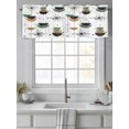 thumbnail image 2 of Boho Geometric Valances for Windows, Rod Pocket Kitchen Valance Curtains - Soft & Washable Small Window Treatment for Living Room, Bathroom, Bohemian Orange Sage Green Color Block 54x18inch, 1 Panel, 2 of 9