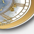 thumbnail image 3 of Designart 'Golden Water Agate Oversized Fashion Wall Clock, 3 of 4