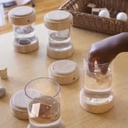 Guidecraft Treasure Tubes Clear: Observation Stacking Acrylic Tubes with Transparent Window, Kids' Sensory Exploration Toy