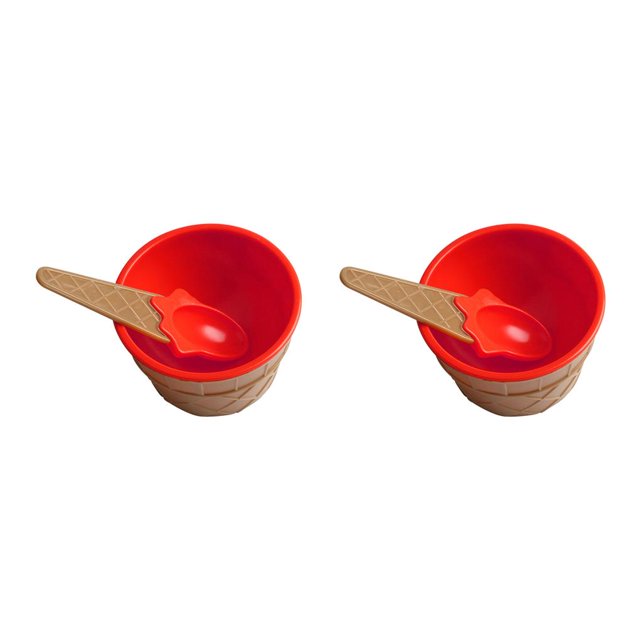 Bewildely Cuchara para cuenco de helado con una cuchara Cuencos de helado para niños Copa de helado Type6 NO6