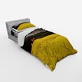 thumbnail image 2 of Ambesonne Nature Bedding Set 3 Pcs, Thunderstorm over Meadow, Twin XL, Yellow Green Purple, 2 of 2