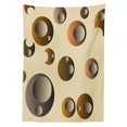 thumbnail image 3 of Ambesonne Abstract Tablecloth Rectangular Table Cover, Funky Bubbles Round, 52"x70", Pale Brown Caramel, 3 of 4