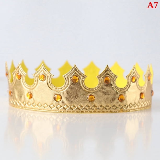 Gorro De Corona Para Primer Cumpleaños – Dorado Y Rosa, Con Cuerda Fija, Accesorio Para Fotos Y Fiesta De Bebés