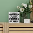 thumbnail image 4 of Zomyto 5"x5" Friend Quote Decorative Wooden Box Sign the Friends That Turned into Family Wood Block Plaque Decor, 4 of 5