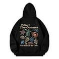 thumbnail image 4 of Womens Long Sleeve Oversized Hoodies Turtle Print Crewneck Fall 2026 Sweatshirts 2026 Spring Lightweight Casual Tops, 4 of 6