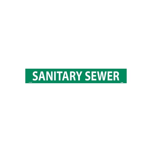 National Marker Pipemarker; Adhesive Vinyl Sanitary Sewer 2X14 1 1/4" Cap Height A1223G