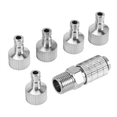 thumbnail image 3 of Airbrush Quick Disconnect Coupler Release Fitting Adapter with 5 Male Fitting, 1/8 INCH M-F, 3 of 4