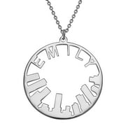 Personalized Cityscape Name Necklace Denver Skyline