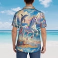 thumbnail image 3 of Lsque Dolphin Rainbow Horse pattern Hawaiian Shirt for Men, Unisex Summer Beach Casual Short Sleeve Button Down Shirts-Large, 3 of 9