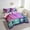Purple Teal, variant on Erosebridal Dance Ballet Bedding Sets Twin Size,Bling Gliter Comforter Sets with Sheets,Geometric Buffalo Bed in a Bag Twin size,Breathable Female Bedroom Decor,Reversible,7-Piece