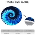 thumbnail image 6 of Blue Tie Dye Mandala Pattern Round Fitted Tablecloth with Elastic Edge,Dining Table Cover Waterproof,Outdoor Round Tablecloth for Camping,Dining,Indoor and Outdoor, 6 of 7