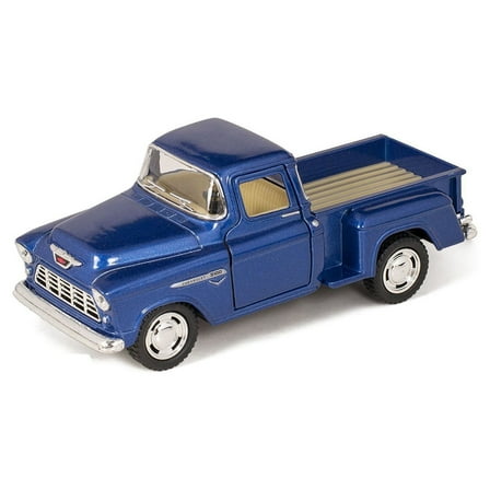 5" Kinsmart 1955 Chevy Stepside 3100 Pick Up Truck 1:32 Diecast Model Toy Little Blue Truck