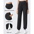 thumbnail image 6 of G4Free Flurrylux Cotton Fleece Lined Joggers for Women Elastic Waist Scrub Sweatpants Tapered Leg Track Pants, 6 of 7