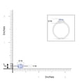 thumbnail image 4 of ANGARA Natural Oval Tanzanite Solitaire Ring with Diamonds in 14K White Gold for Women (Size-6x4mm) | December Birthstone, Birthday, Anniversary, Jewelry Gift for Women | Natural Tanzanite Ring, 4 of 9
