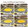 thumbnail image 7 of ODIKA 6'x9' Ultra-Soft Area Rug, Layered Welcome Door Stripe Border Motif Velvet Doormat Striped None Washable, Bare feet friendly, Silk-Touch for Guest Room, Bedroom, 7 of 7