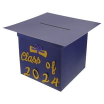 Congrats Grad Graduation Cap Card Box Holder for Ceremony Table Decoration and Cards Storage