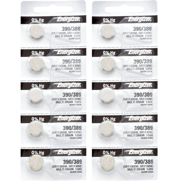 10 x Energizer 390 Watch Batteries, SR1130SW, 389 Battery