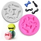 thumbnail image 1 of 2Pcs Chocolate Bow Tie Mold - Cookie Cutters Fathers Day Cake Topper Birthday Candy Mold Baking Molds Cake Pop Molds Silicone Beard Ties, 1 of 4