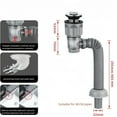FANCHANGK Clearance Plumbing Fittings Drain Pipe Kit Bathroom Drain Kit