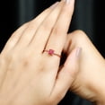 thumbnail image 6 of Rosec Jewels 4.5 MM Princess Cut Created Ruby Solitaire Engagement Ring, 10K Rose Gold, US 10.50, 6 of 7