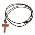 thumbnail image 2 of Wood Cross Necklace for Men and Women Small Wood Pendant Small Wooden Cross for Car Mirror Religious Pendant Necklace Jewelry, 2 of 3
