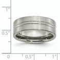 thumbnail image 5 of Titanium Grooved 8mm Brushed and Polished Band, 5 of 9