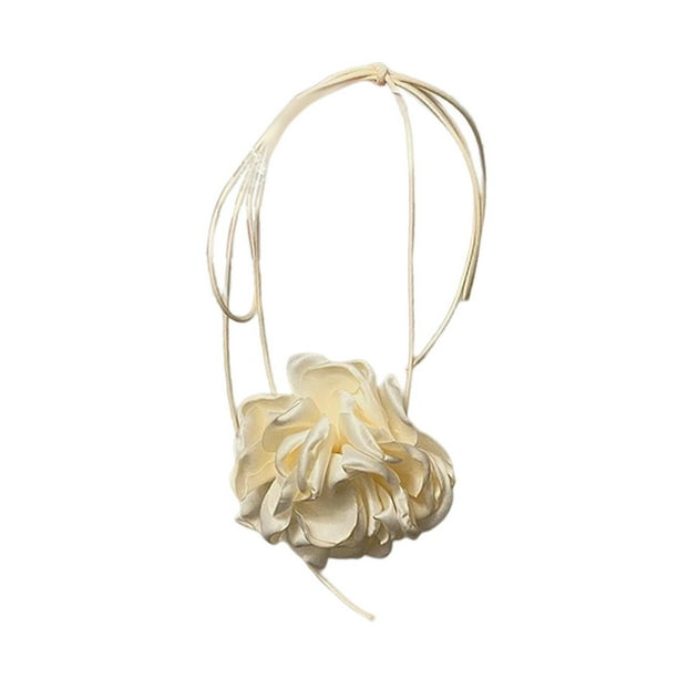 Gargantilla de flores perfecl joyería de vestido decoraciones románticas flores grandes amarillo