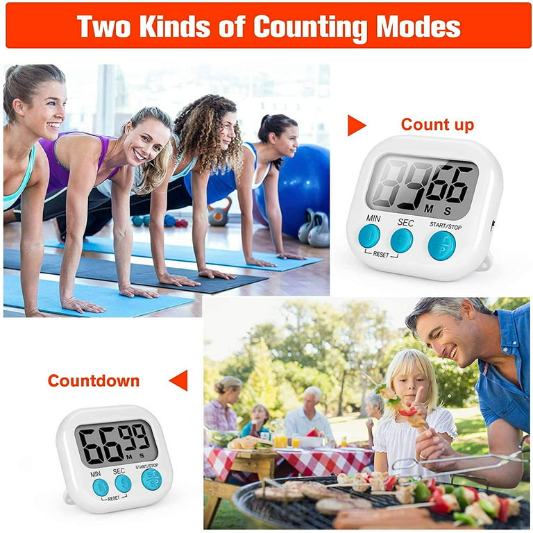 Magnetic Digital Timers Loud Alarm Kitchen Timers for Cooking