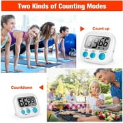 2 Pack Kitchen Timer, Magnetic Digital Timers Loud Alarm Kitchen Timers for Cooking, Upgrade Silent Classroom Timer for Kids (not excluding battery)